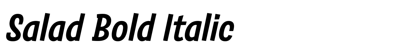 Salad Bold Italic
